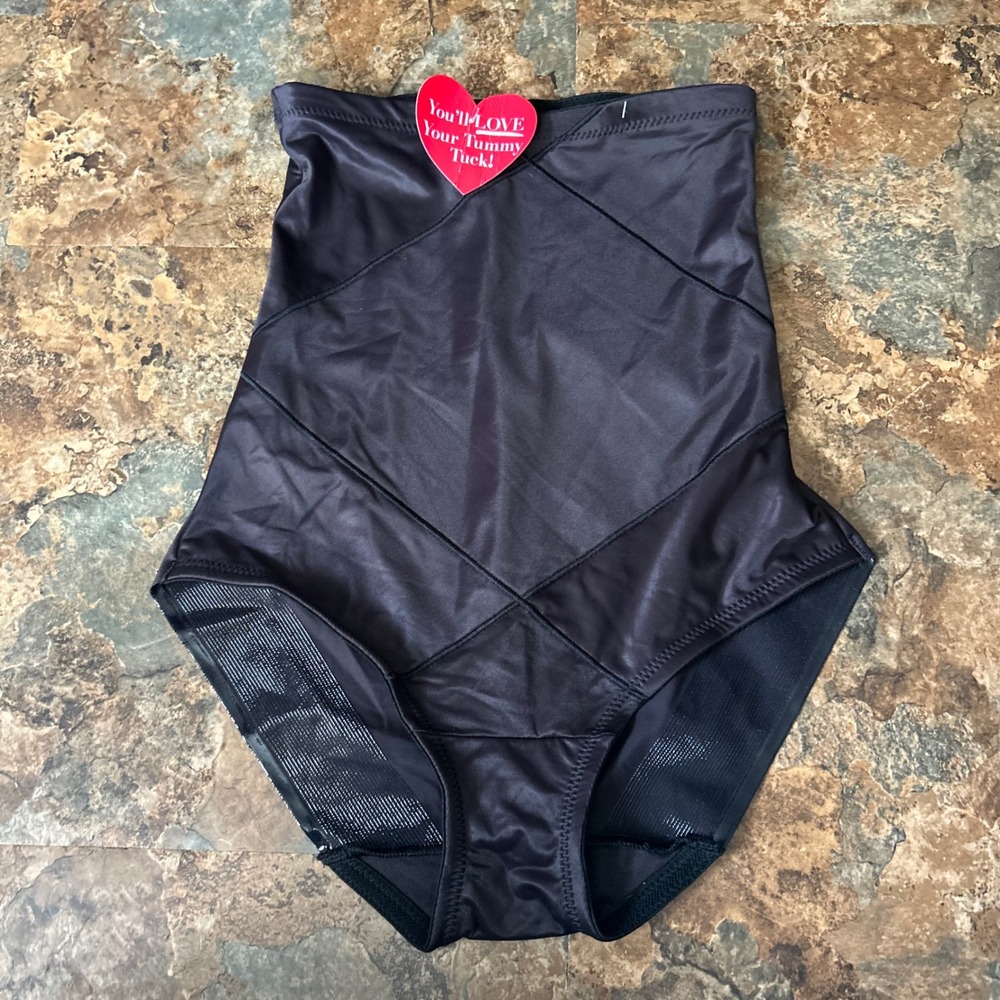 Cupid Extra Firm Control Hi-Waist Brief Shapewear Womens Size Medium Black